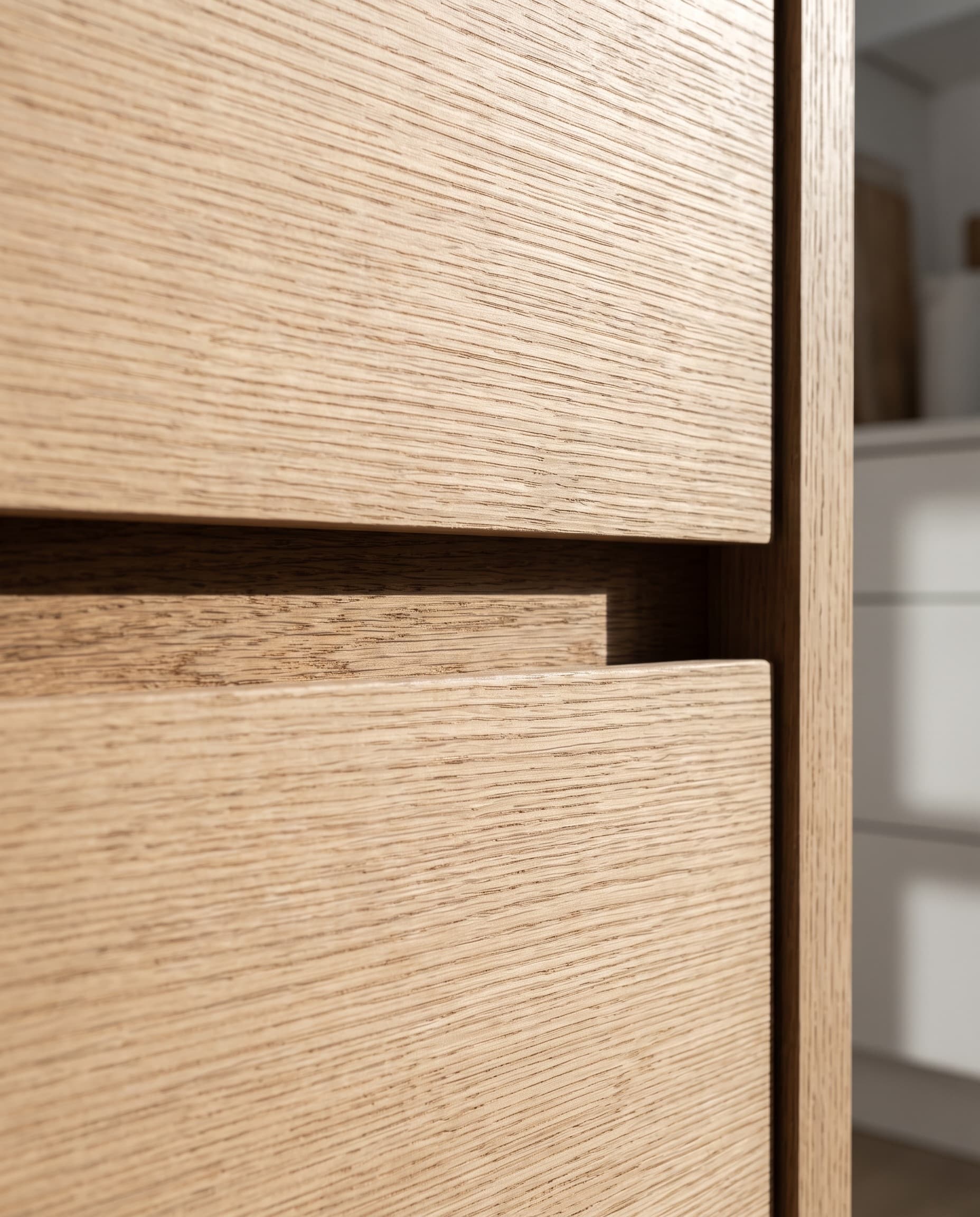 Floating White Oak Shelving