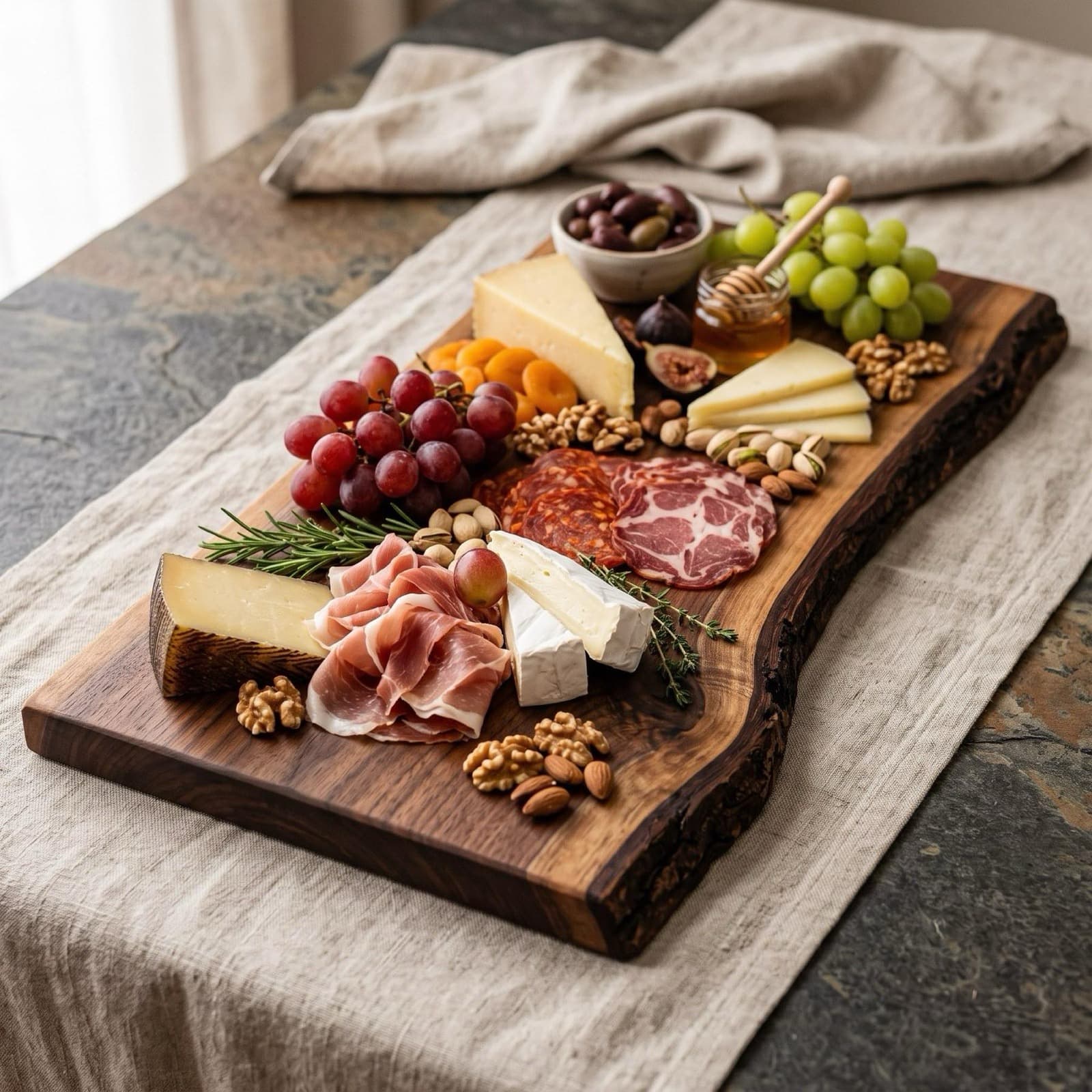 Live-Edge Charcuterie Board