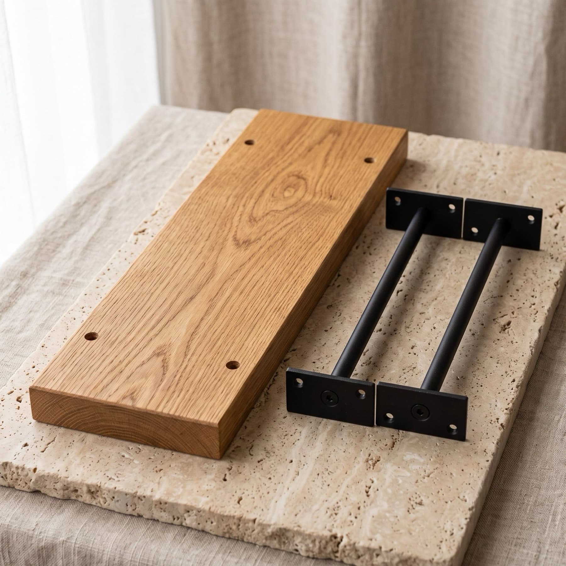 Solid Oak Floating Shelf
